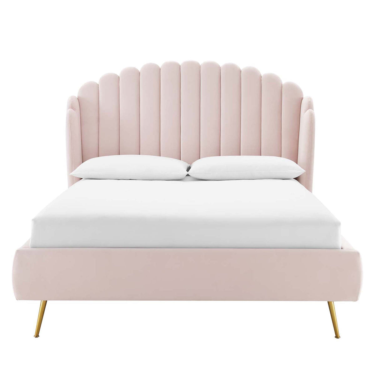 Lana Performance Velvet Queen Wingback Platform Bed by Modway