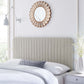 Milenna Channel Tufted Upholstered Fabric Full/Queen Headboard