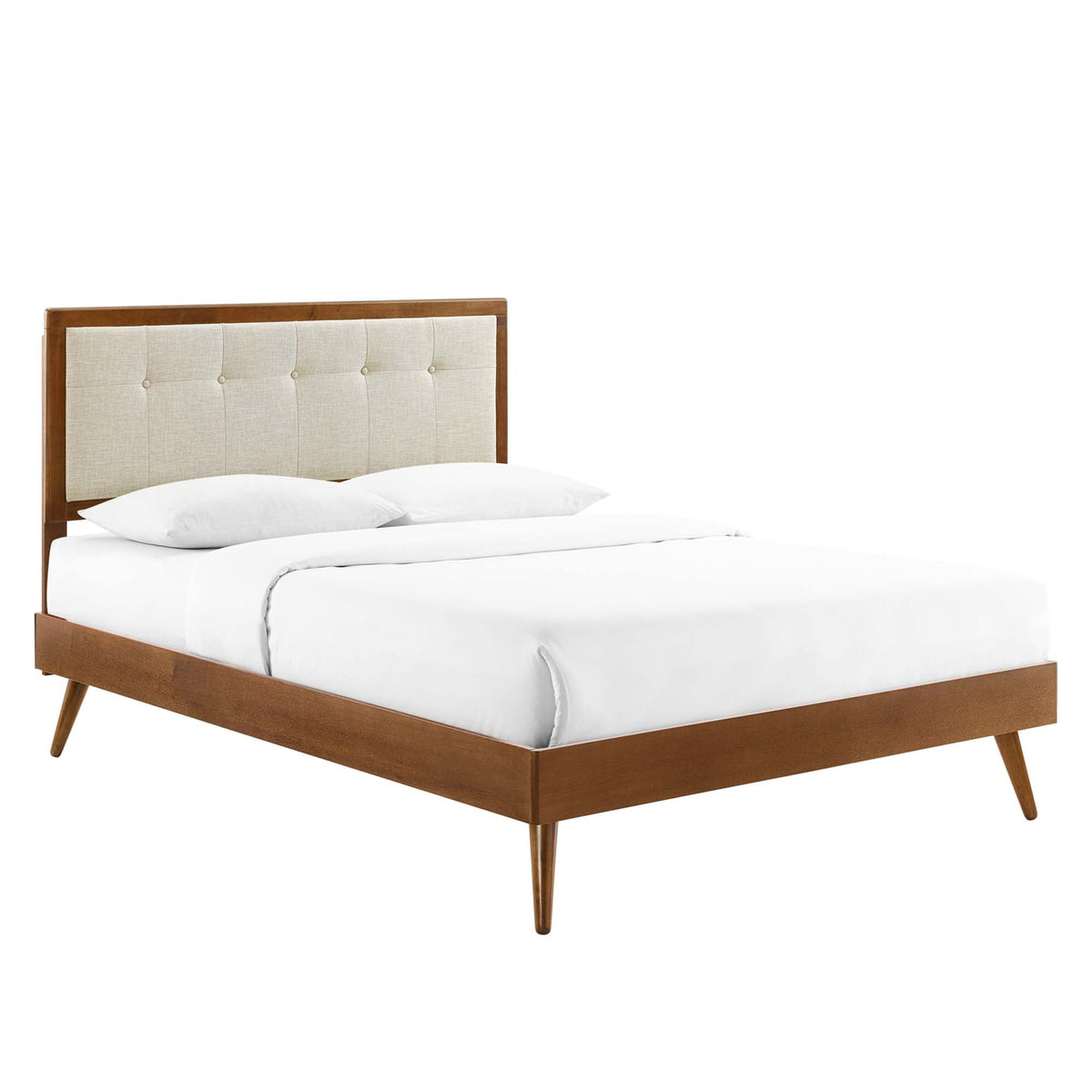 Willow Wood Queen Platform Bed with Splayed Legs by Modway