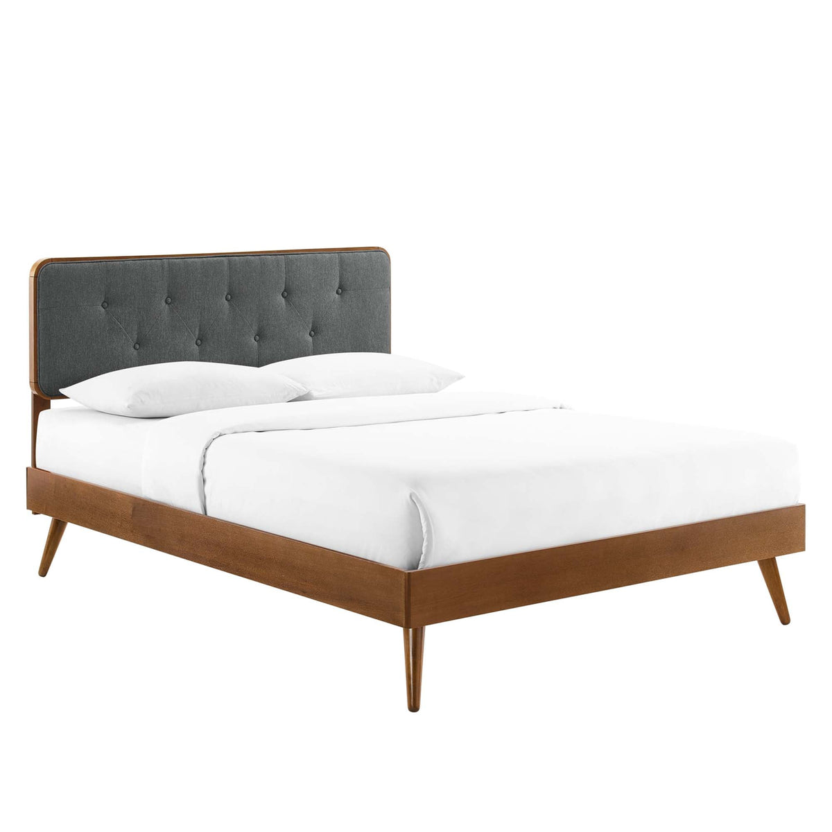 Bridgette Wood Queen Platform Bed with Splayed Legs by Modway