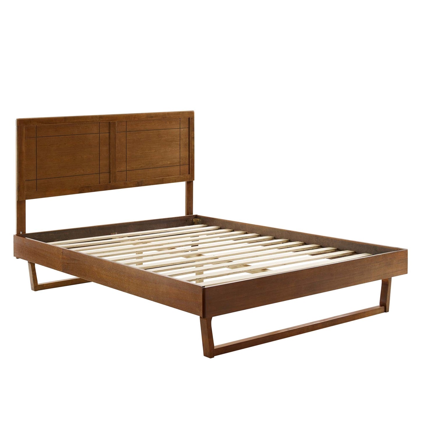 Marlee Wood Twin Platform Bed with Angular Frame