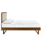 Willow Wood King Platform Bed with Angular Frame by Modway
