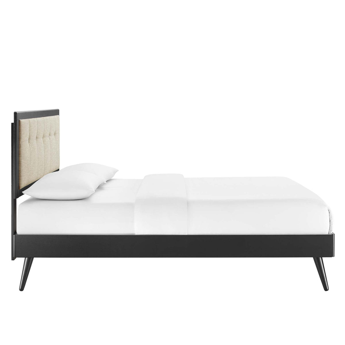 Willow Wood King Platform Bed With Splayed Legs by Modway