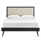Willow Wood King Platform Bed With Splayed Legs by Modway