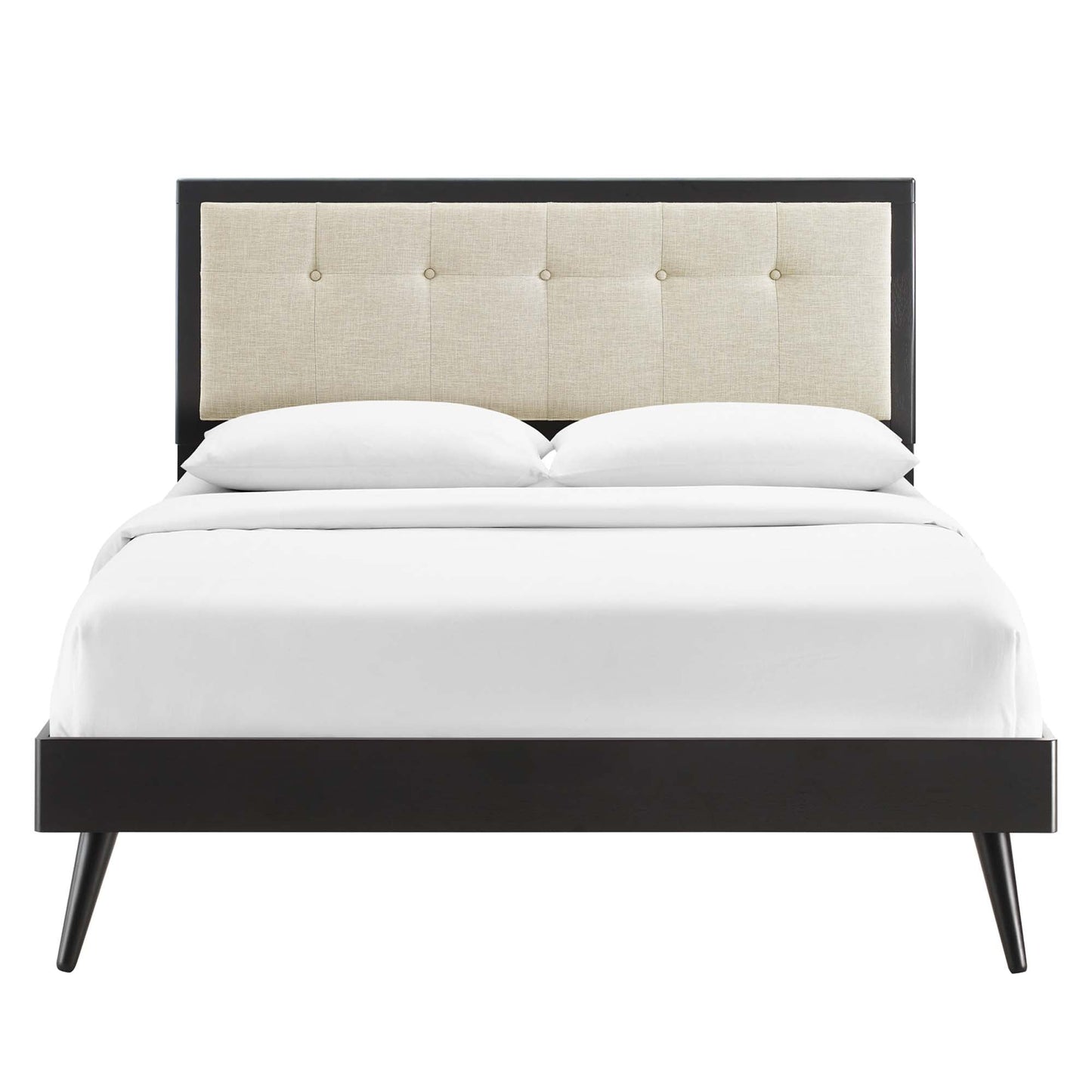 Willow Wood King Platform Bed With Splayed Legs by Modway