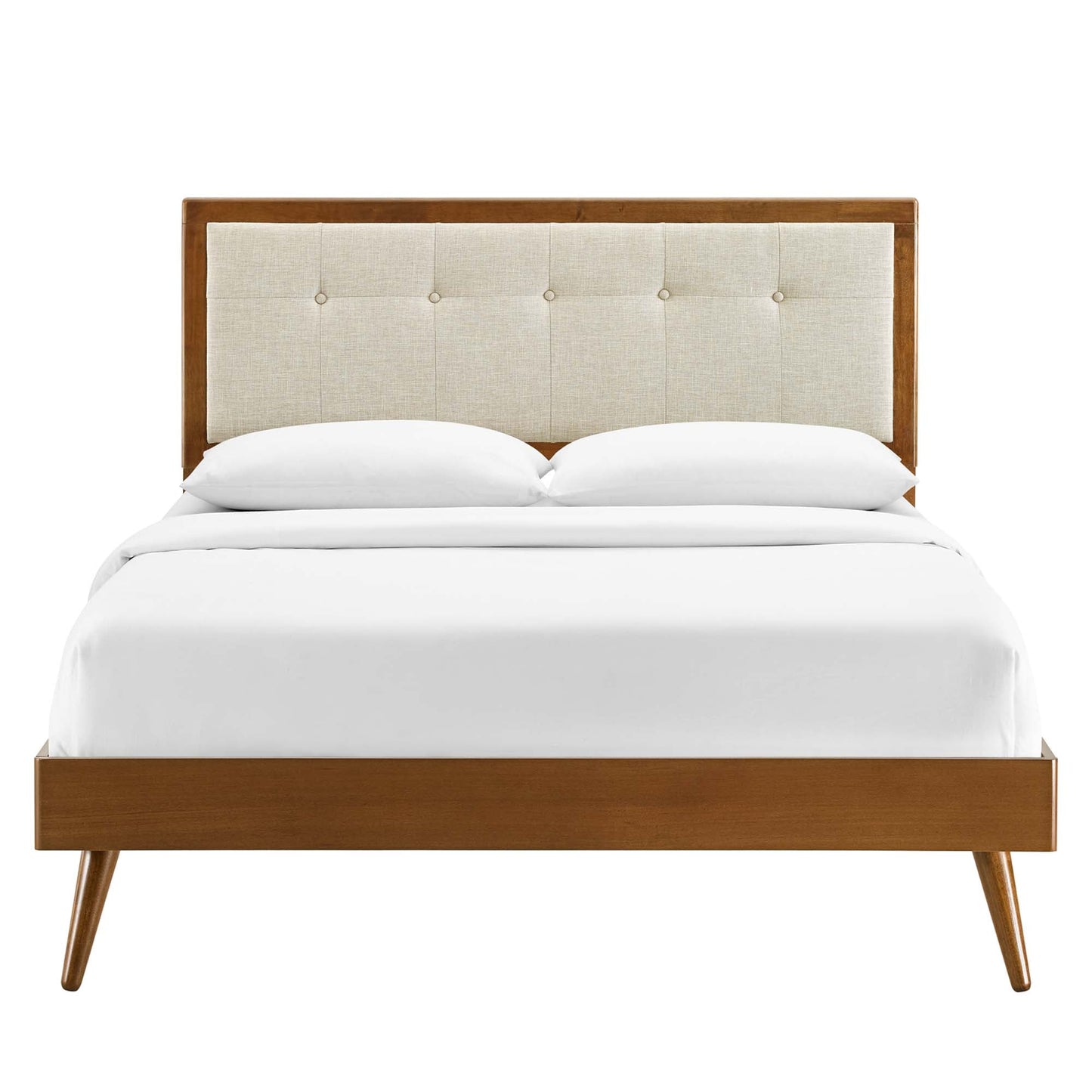 Willow Wood King Platform Bed With Splayed Legs by Modway