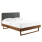 Bridgette Wood Full Platform Bed with Angular Frame by Modway