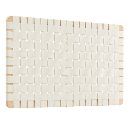 Sparta Weave Wall-Mount Vegan Leather Twin Headboard by Modway