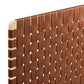 Sparta Weave Wall-Mount Vegan Leather Twin Headboard by Modway