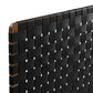 Sparta Weave Wall-Mount Vegan Leather Twin Headboard by Modway
