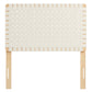 Sparta Weave Vegan Leather Twin Headboard