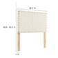 Sparta Weave Vegan Leather Twin Headboard