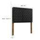 Sparta Weave Vegan Leather Twin Headboard