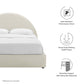 Resort Performance Velvet Arched Round Full Platform Bed