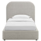 Keynote Upholstered Fabric Curved Twin Platform Bed by Modway