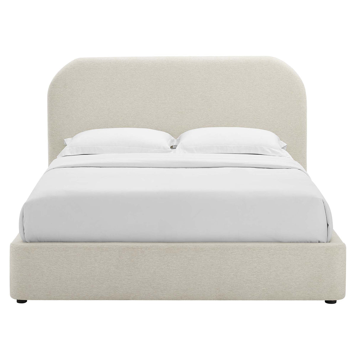 Keynote Upholstered Full Size Fabric Curved Platform Bed by Modway