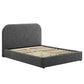 Keynote Upholstered Full Size Fabric Curved Platform Bed by Modway