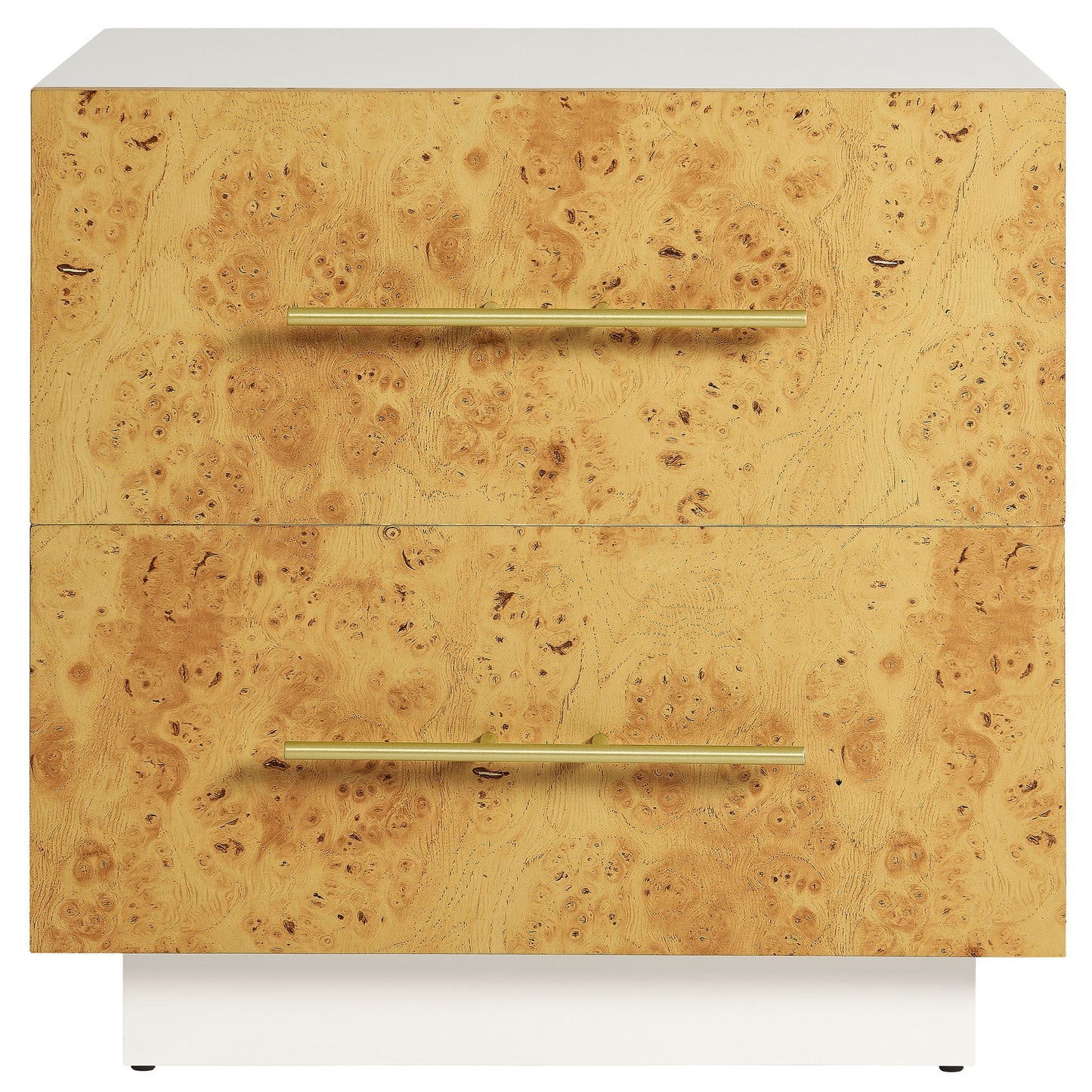 Abel 2-Drawer Burl Wood Nightstand by Modway