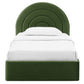 Solana Arched Performance Velvet Twin Platform Bed