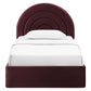 Solana Arched Performance Velvet Twin Platform Bed