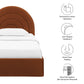Solana Arched Performance Velvet Twin Platform Bed