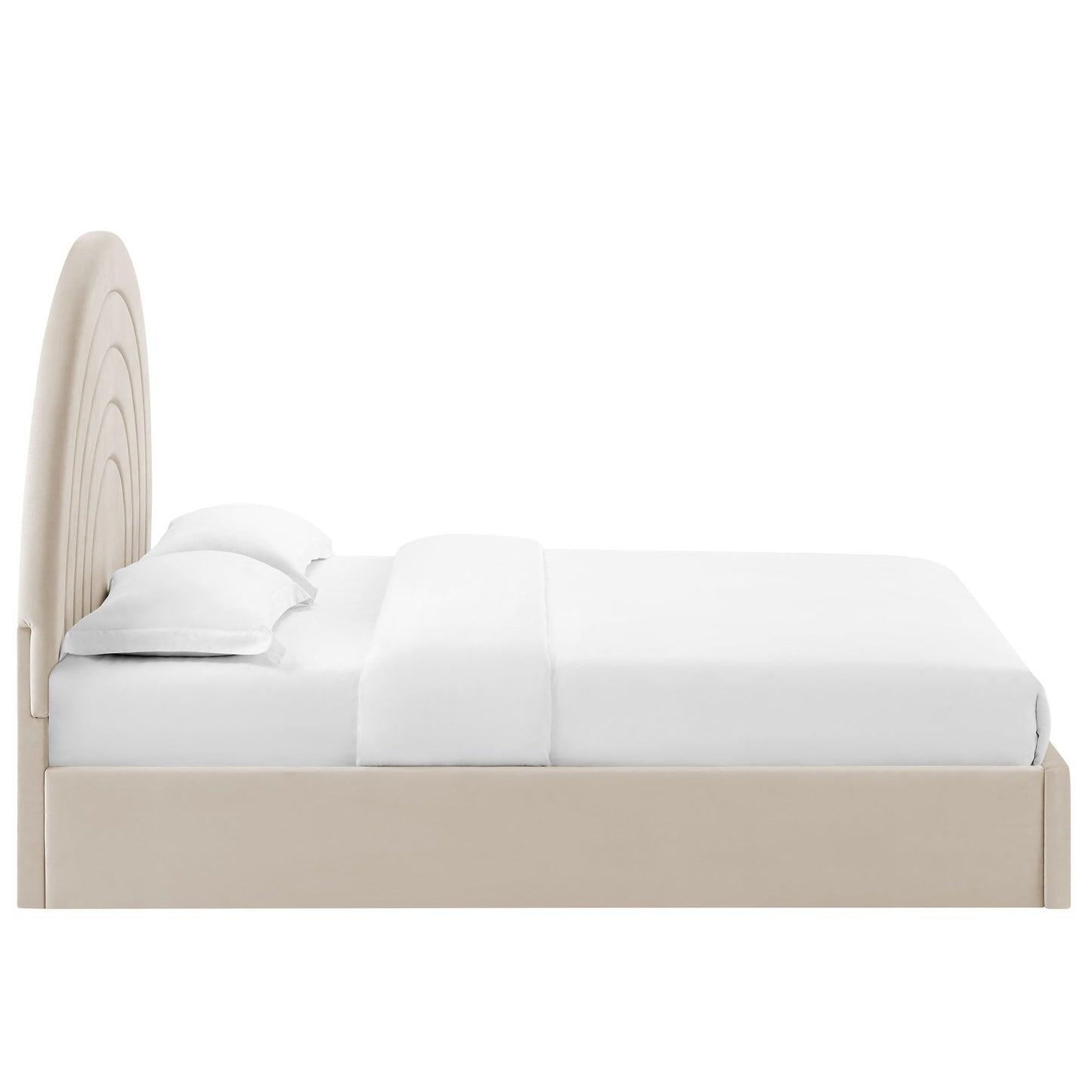 Solana Arched Performance Velvet Queen Platform Bed by Modway