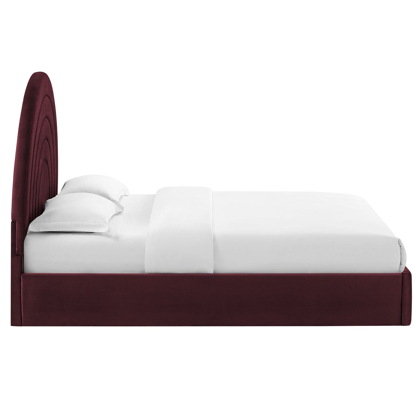 Solana Arched Performance Velvet Queen Platform Bed by Modway