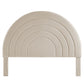 Solana Arched Performance Velvet Queen Headboard