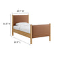 Maven Twin Size Vegan Leather Upholstered Platform Bed by Modway
