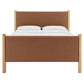 Maven Queen Size Vegan Leather Upholstered Platform Bed