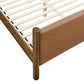 Maven Queen Size Vegan Leather Upholstered Platform Bed
