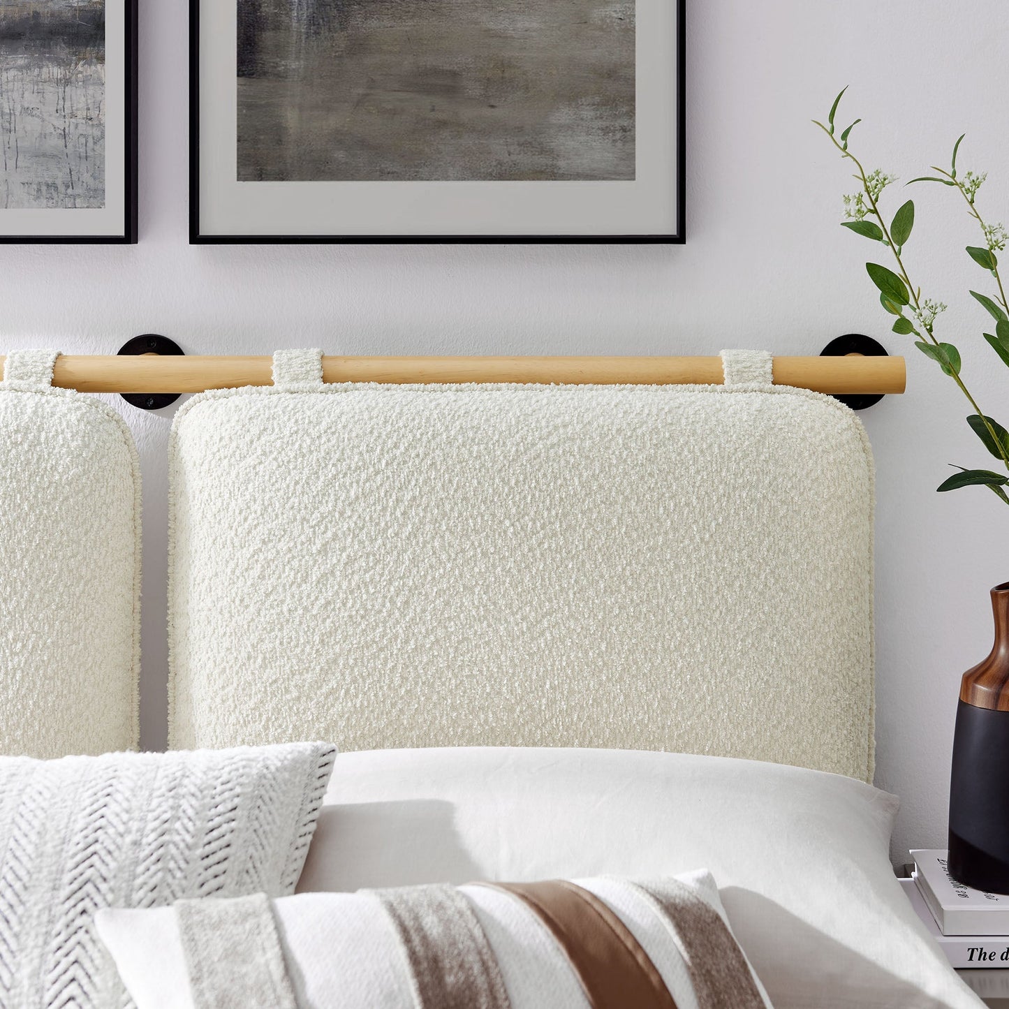 Anela Wall-Mounted Chenille Upholstered Full Headboard by Modway