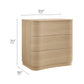 Mirae 3-Drawer Curved Compact Dresser by Modway