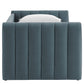 Veyla Channel Tufted Performance Velvet Twin Daybed With Trundle