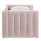 Veyla Channel Tufted Performance Velvet Twin Daybed With Trundle