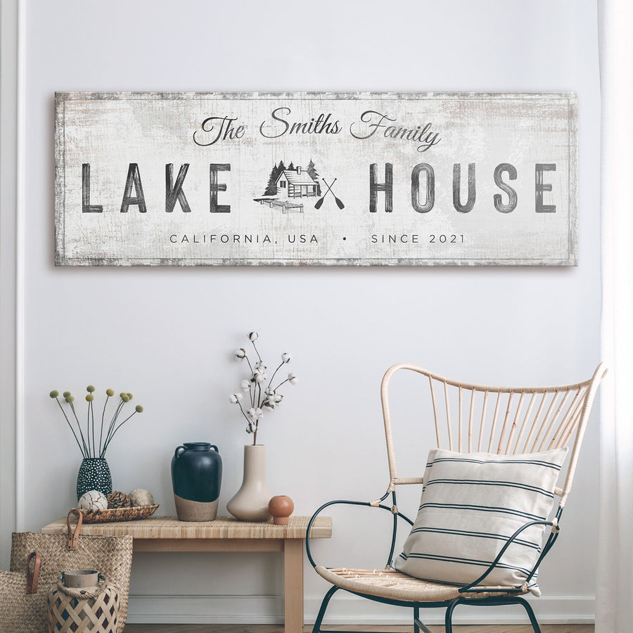 Lake House Cabin Sign