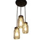 Mason Jar CHANDELIER Pendant Light Trio