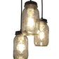 Mason Jar CHANDELIER Pendant Light Trio