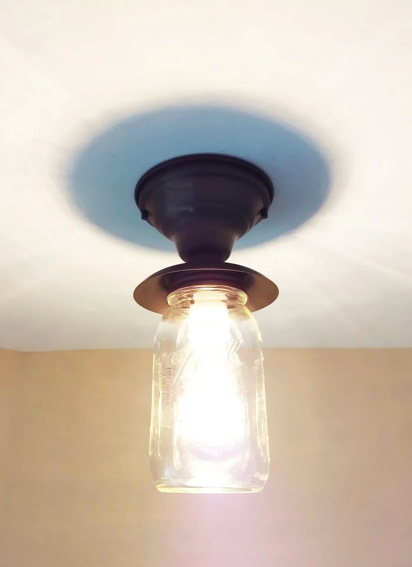 Mason Jar Exterior Outdoor Porch Farmhouse Ceiling Light Fixture