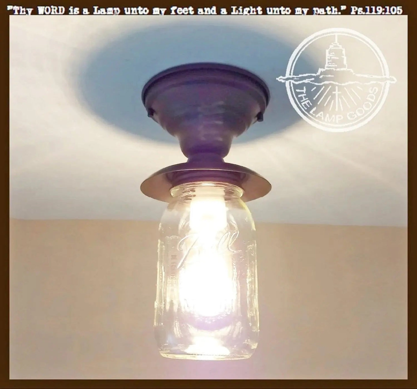 Mason Jar Exterior Outdoor Porch Farmhouse Ceiling Light Fixture