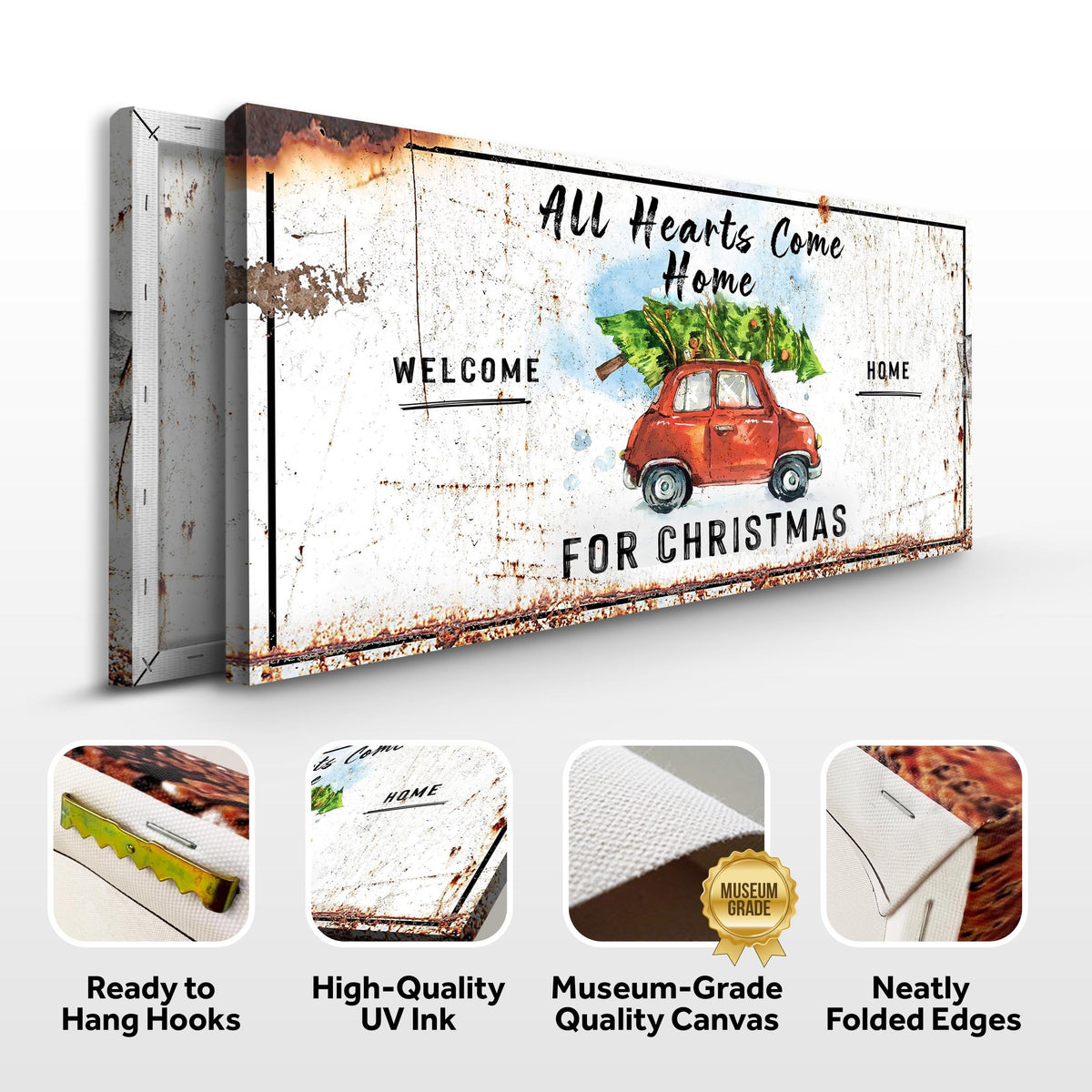 All Hearts Come Home For Christmas Sign - view 3