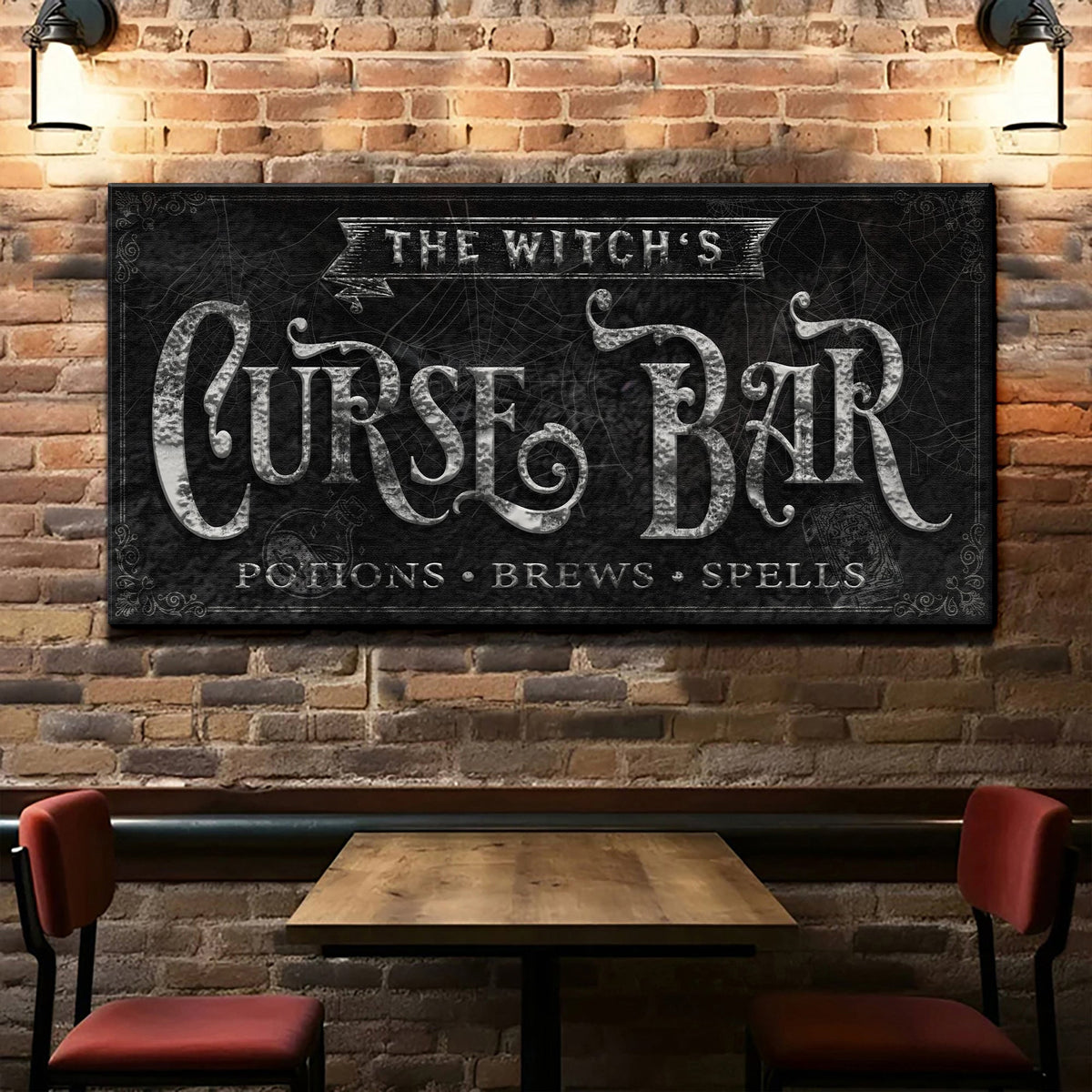 The Witch's Curse Bar Halloween Sign II - view 2