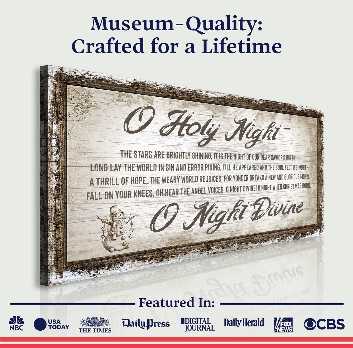 O Holy Night Christmas Sign - view 4