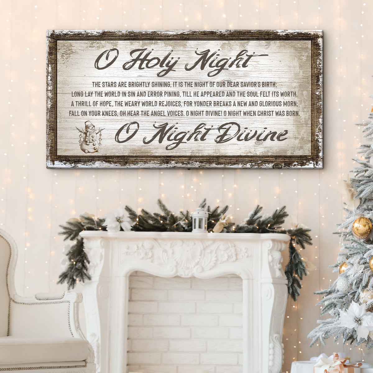 O Holy Night Christmas Sign - view 3