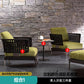Scandinavian Corner Teak Rainproof Rattan Furniture