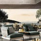 Scandinavian Corner Teak Rainproof Rattan Furniture