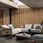 Scandinavian Corner Teak Rainproof Rattan Furniture