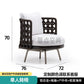 Scandinavian Corner Teak Rainproof Rattan Furniture
