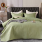 European-Style Quilted Bed Cover Three-Piece Tatami Double-Sided Minimalist Pure Color Bedspread Quiltedtextiles Bed Sheets Rural Large Kang Mat