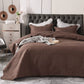 European-Style Quilted Bed Cover Three-Piece Tatami Double-Sided Minimalist Pure Color Bedspread Quiltedtextiles Bed Sheets Rural Large Kang Mat